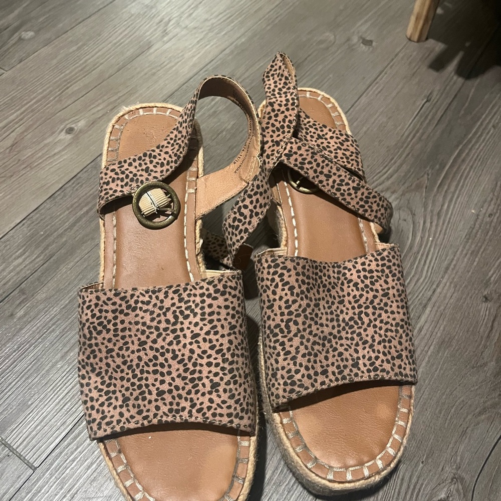 Cheetah print wedges